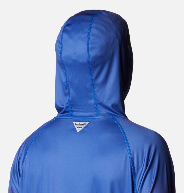 Men's Columbia Collegiate PFG Super Terminal Tackle - Florida Hoodie Blue | CA-H5L30