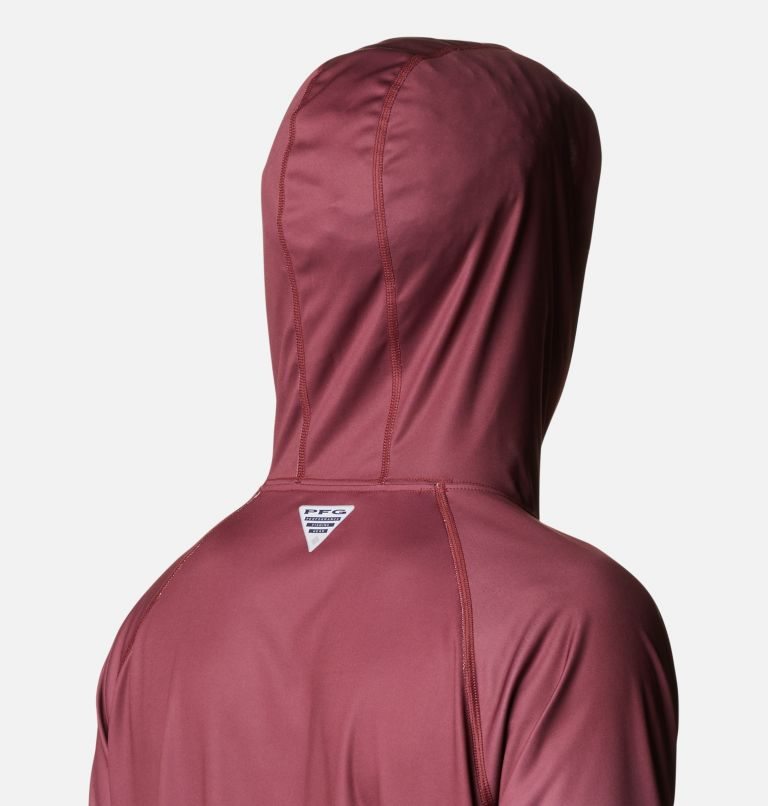 Men's Columbia Collegiate PFG Super Terminal Tackle - Florida State Hoodie Red / White | CA-M534L