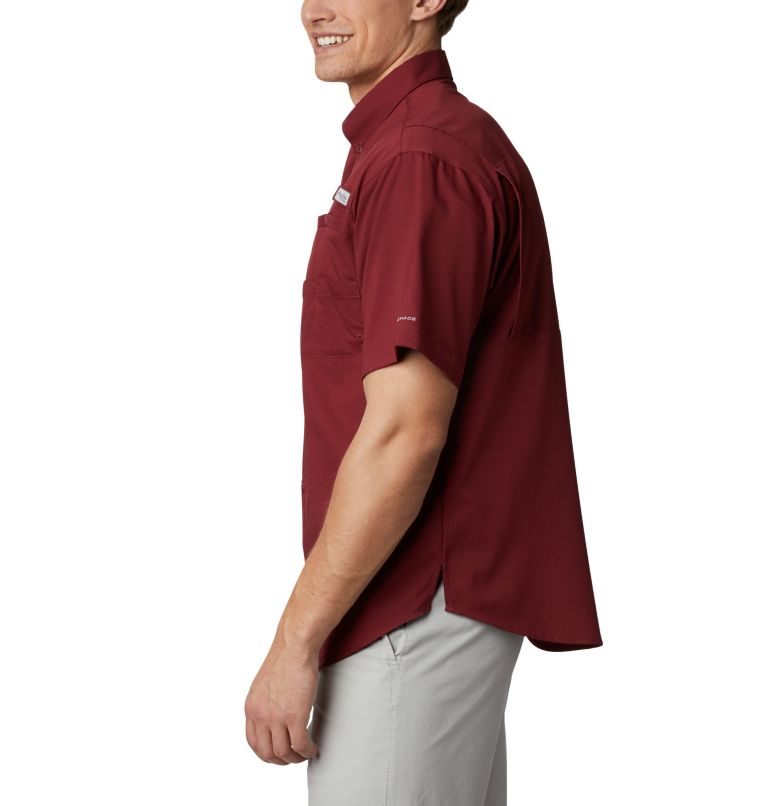 Men's Columbia Collegiate PFG Tamiami Short Sleeve - Florida State Shirts Red | CA-A3A18