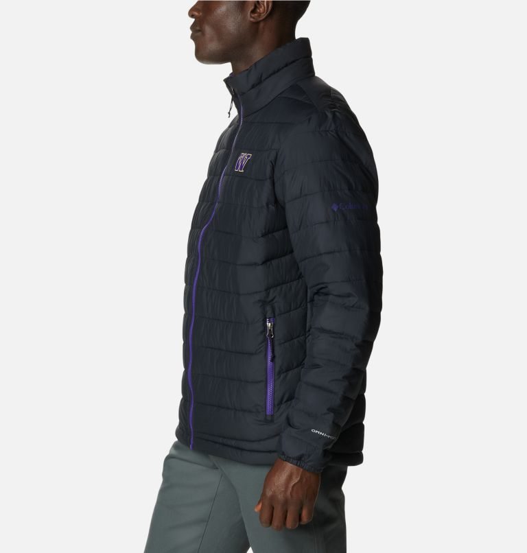 Men's Columbia Collegiate Powder Lite - Washington Jackets Black | CA-L85L4