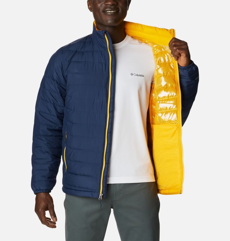 Men's Columbia Collegiate Powder Lite - West Virginia Jackets Navy | CA-T64A0