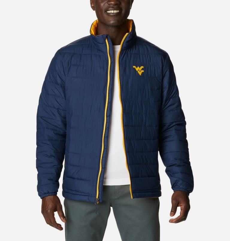 Men's Columbia Collegiate Powder Lite - West Virginia Jackets Navy | CA-T64A0