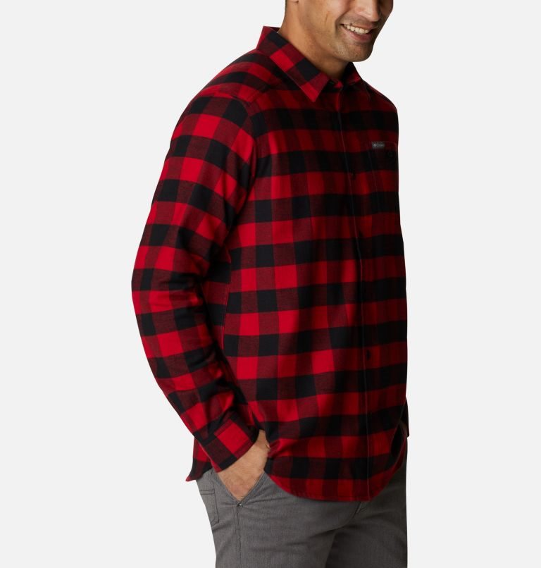 Men's Columbia Cornell Woods Flannel Long Sleeve Shirts Red | CA-ZC3AL