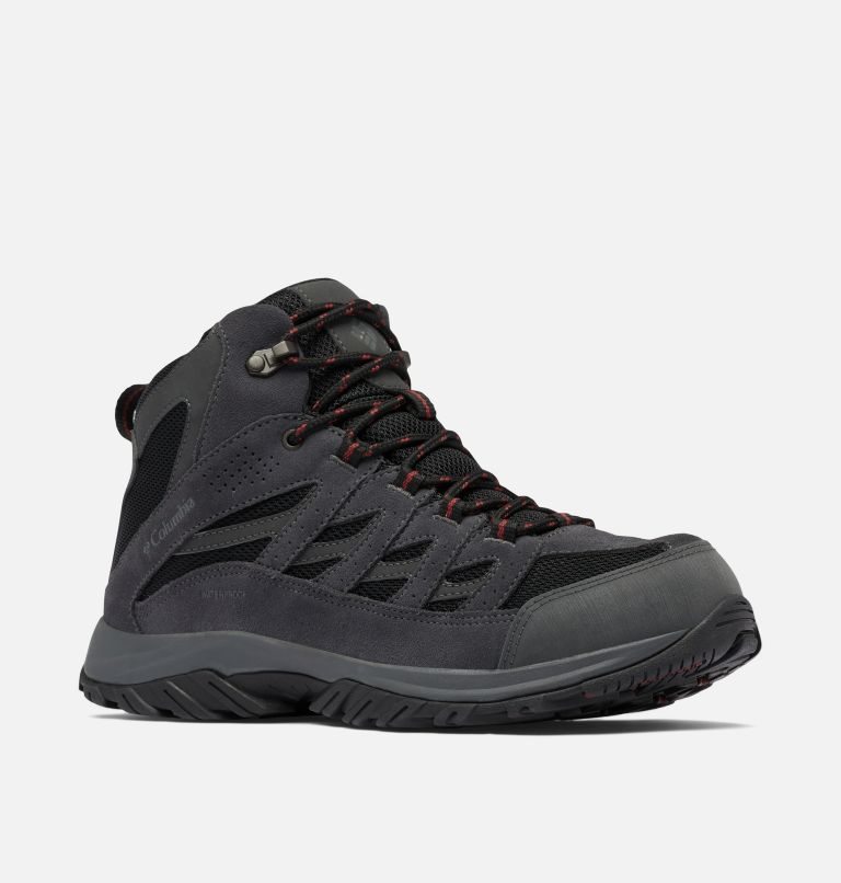 Men's Columbia Crestwood Mid Waterproof Hiking Boots Black | CA-A5843