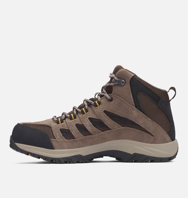 Men's Columbia Crestwood Mid Waterproof Hiking Boots Brown | CA-X0186
