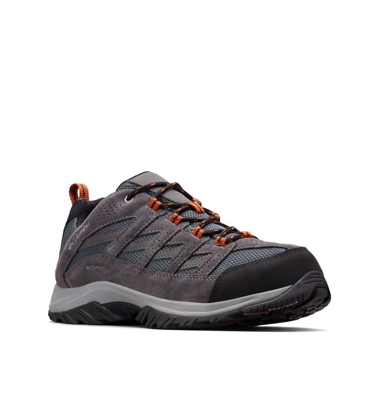 Men's Columbia Crestwood Waterproof Hiking Shoes Dark Brown | CA-XA1L0