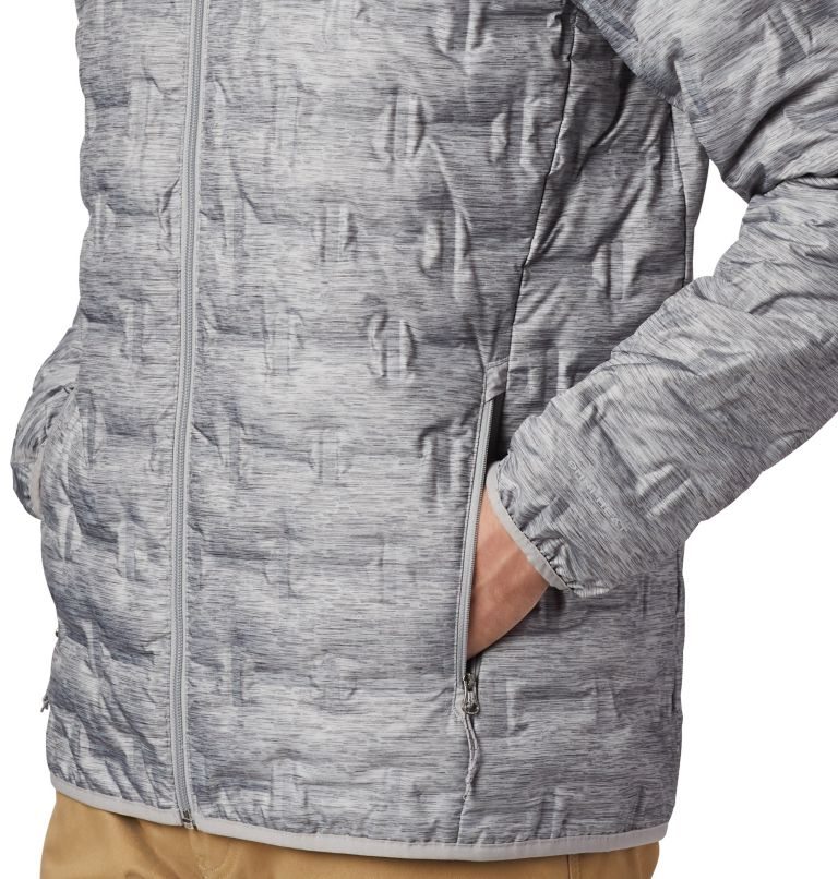 Men's Columbia Delta Ridge Down Jackets Grey | CA-X6CA0