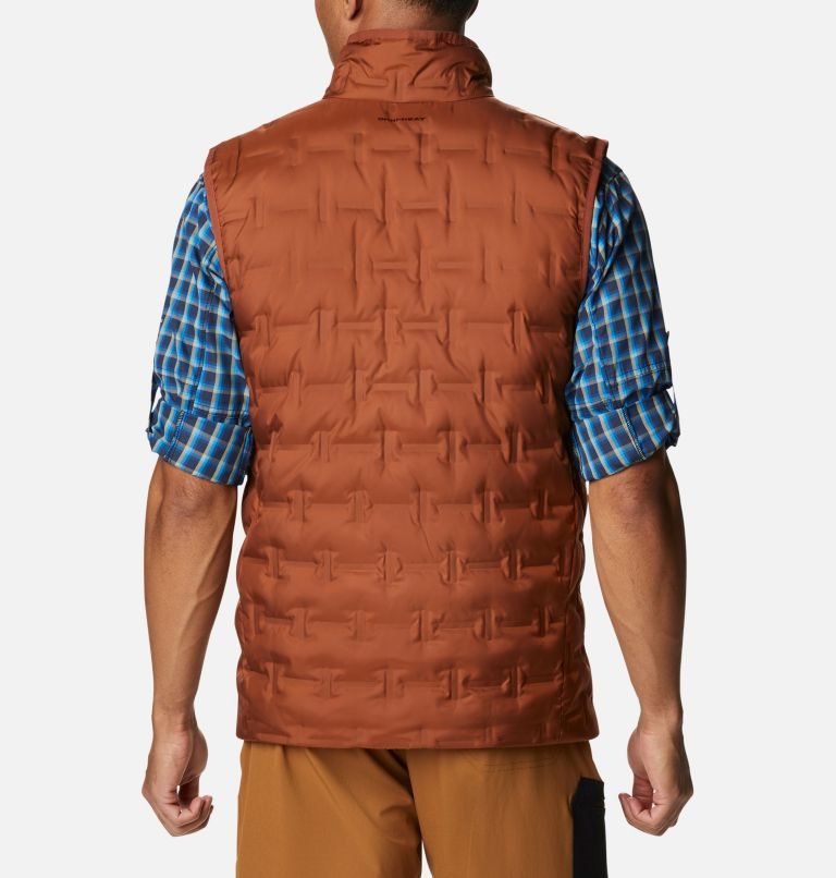 Men's Columbia Delta Ridge Down Vest Brown | CA-J14A0