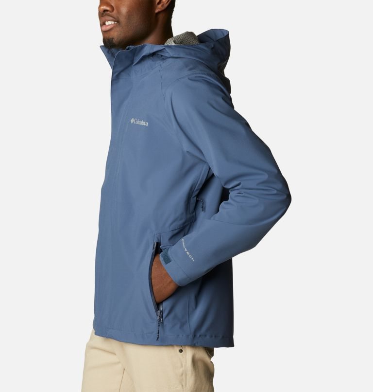 Men's Columbia Earth Explorer Shell Jackets Navy | CA-CC638