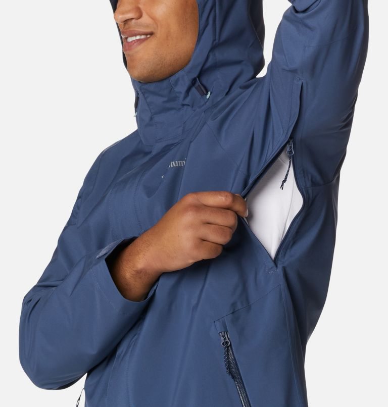 Men's Columbia Earth Explorer Shell Jackets Navy | CA-CC638