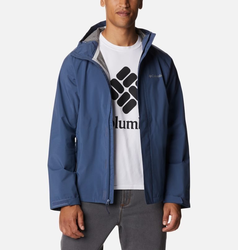 Men's Columbia Earth Explorer Shell Jackets Navy | CA-CC638
