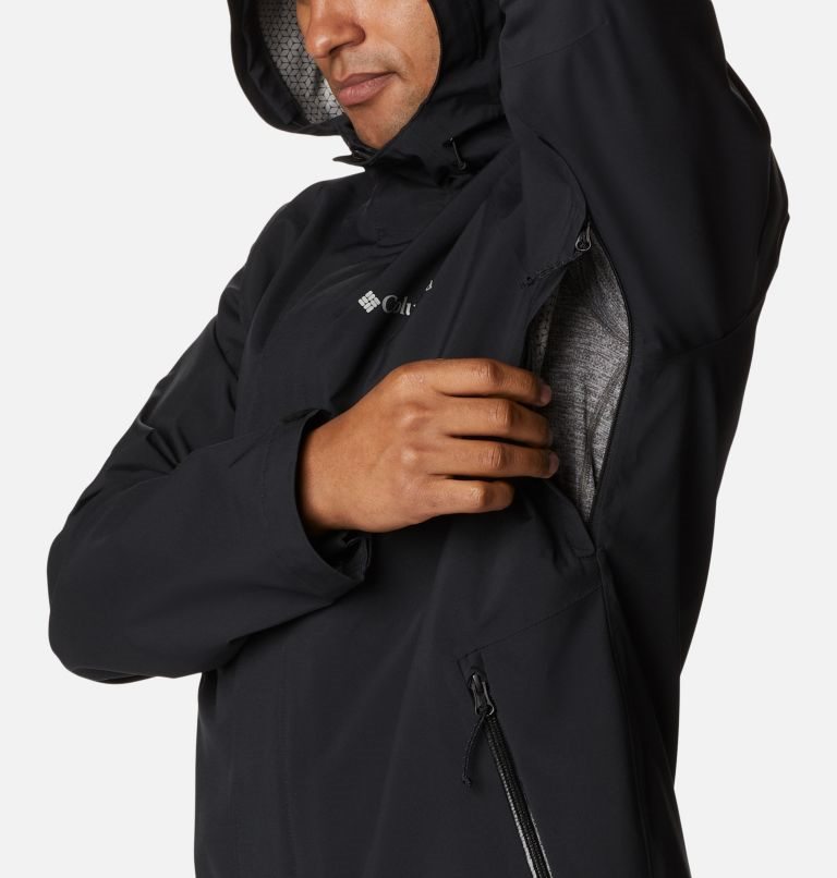 Men's Columbia Earth Explorer Shell Jackets Black | CA-XC480