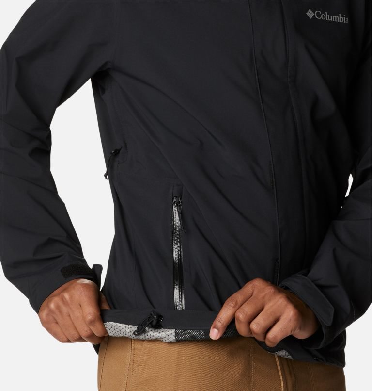 Men's Columbia Earth Explorer Shell Jackets Black | CA-XC480