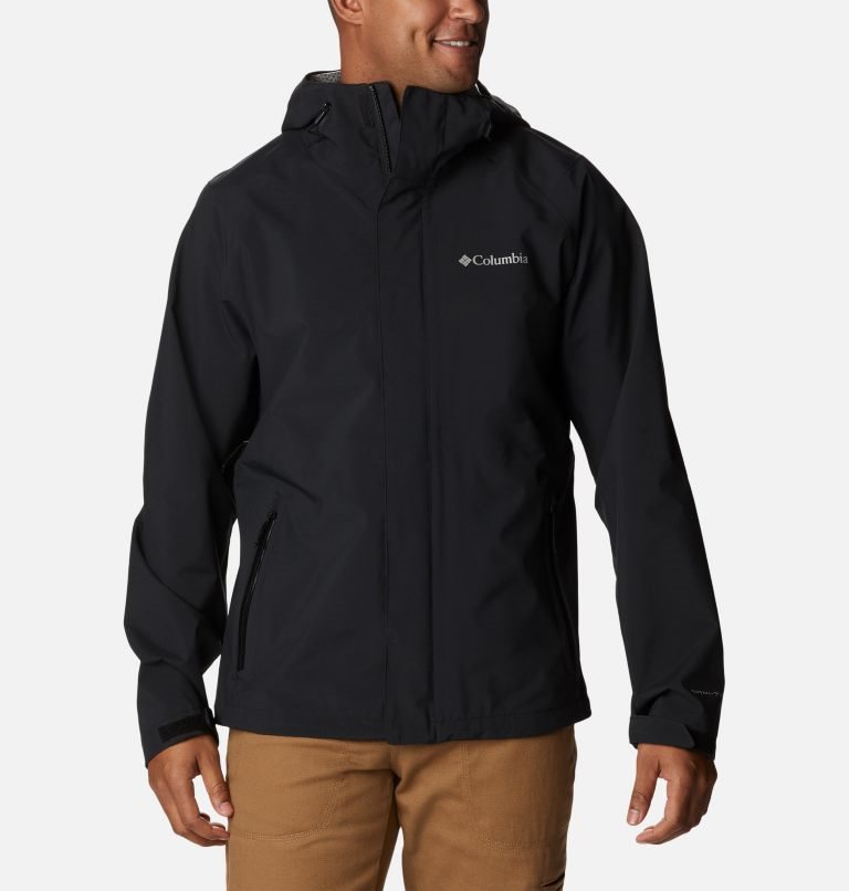 Men\'s Columbia Earth Explorer Shell Jackets Black | CA-XC480