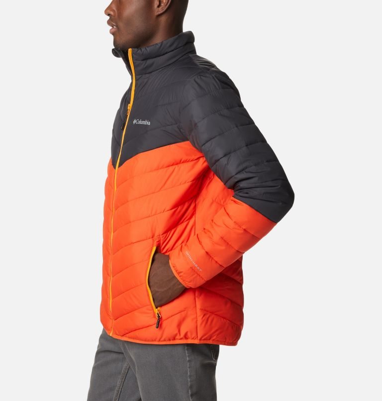 Men's Columbia Eddie Gorge Omni-Heat Infinity Insulated Jackets Black / Orange | CA-D1L58