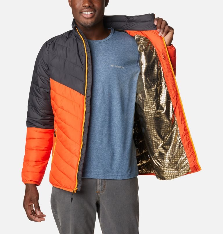 Men's Columbia Eddie Gorge Omni-Heat Infinity Insulated Jackets Black / Orange | CA-D1L58