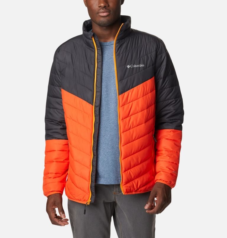 Men's Columbia Eddie Gorge Omni-Heat Infinity Insulated Jackets Black / Orange | CA-D1L58