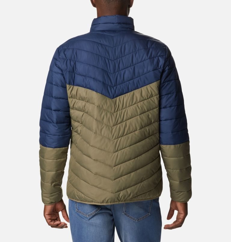 Men's Columbia Eddie Gorge Omni-Heat Infinity Insulated Jackets Navy / Olive | CA-L386L