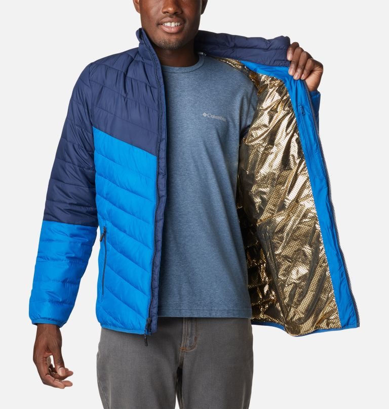 Men's Columbia Eddie Gorge Omni-Heat Infinity Insulated Jackets Navy | CA-ZC045