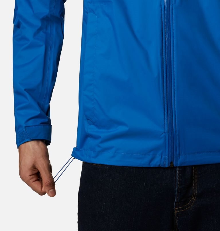 Men's Columbia EvaPOURation Rain Jackets Blue | CA-S0C58