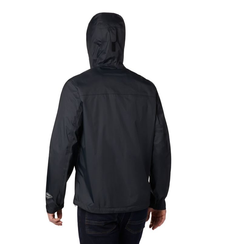 Men's Columbia EvaPOURation Rain Jackets Black | CA-ULA85