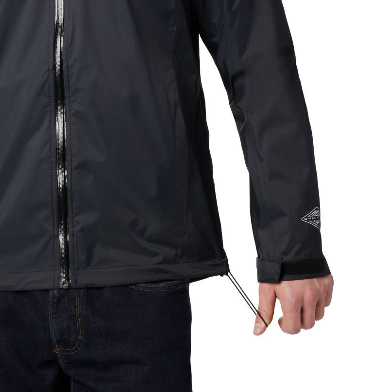 Men's Columbia EvaPOURation Rain Jackets Black | CA-ULA85