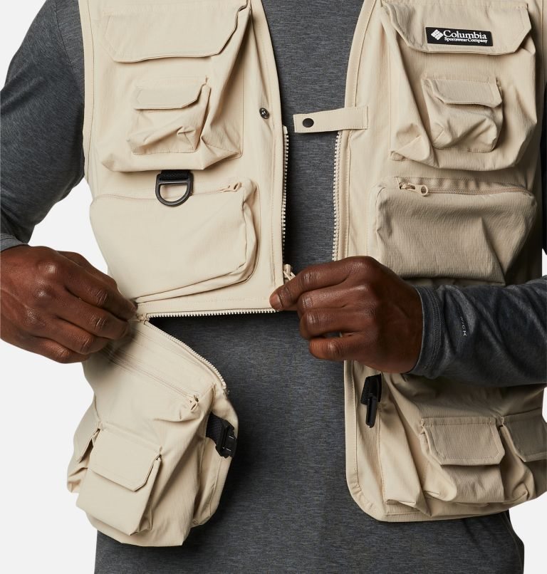 Men's Columbia Field Creek Big Horn Vest Khaki | CA-KA563
