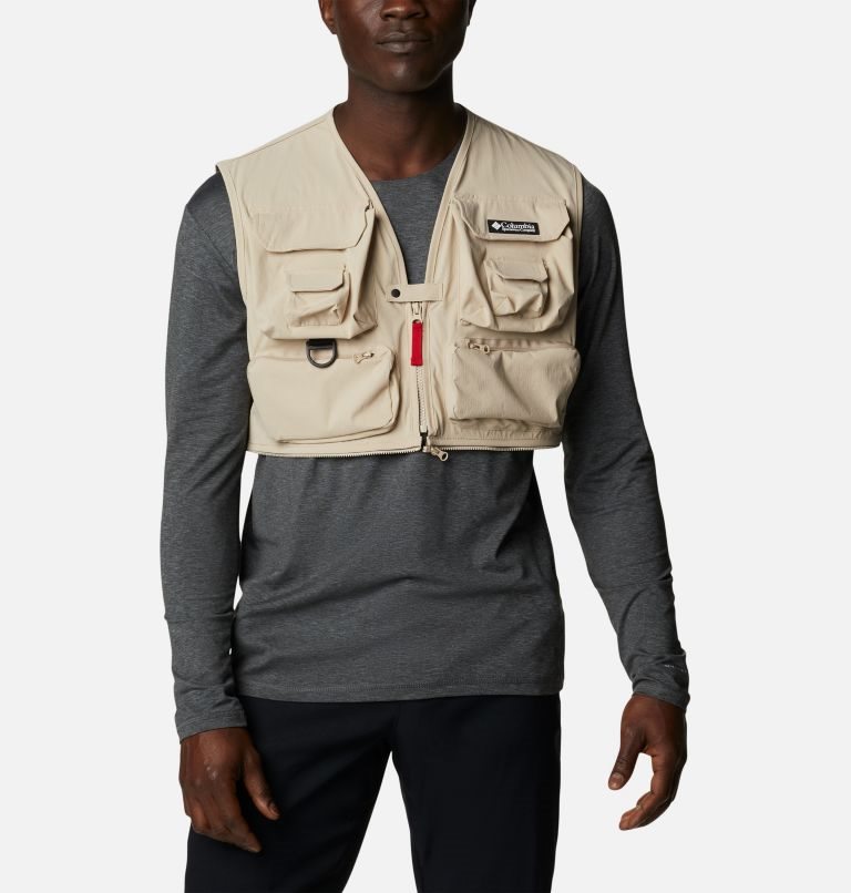 Men's Columbia Field Creek Big Horn Vest Khaki | CA-KA563