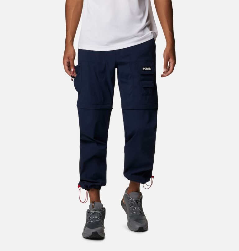 Men's Columbia Field Creek Convertible Cargo Hiking Pants Navy | CA-E3641