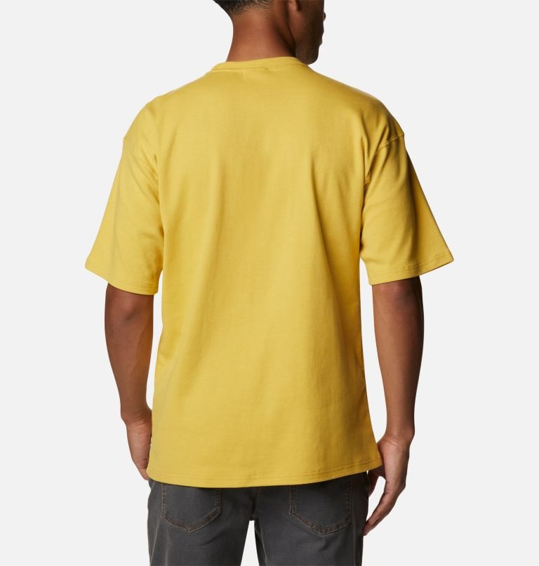 Men's Columbia Field Creek Double Knit Short Sleeve T Shirts Yellow | CA-O58AC
