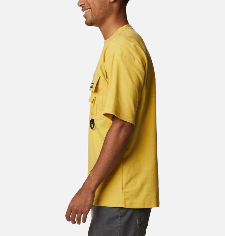 Men's Columbia Field Creek Double Knit Short Sleeve T Shirts Yellow | CA-O58AC