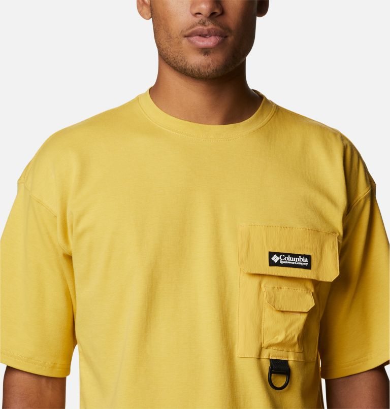 Men's Columbia Field Creek Double Knit Short Sleeve T Shirts Yellow | CA-O58AC