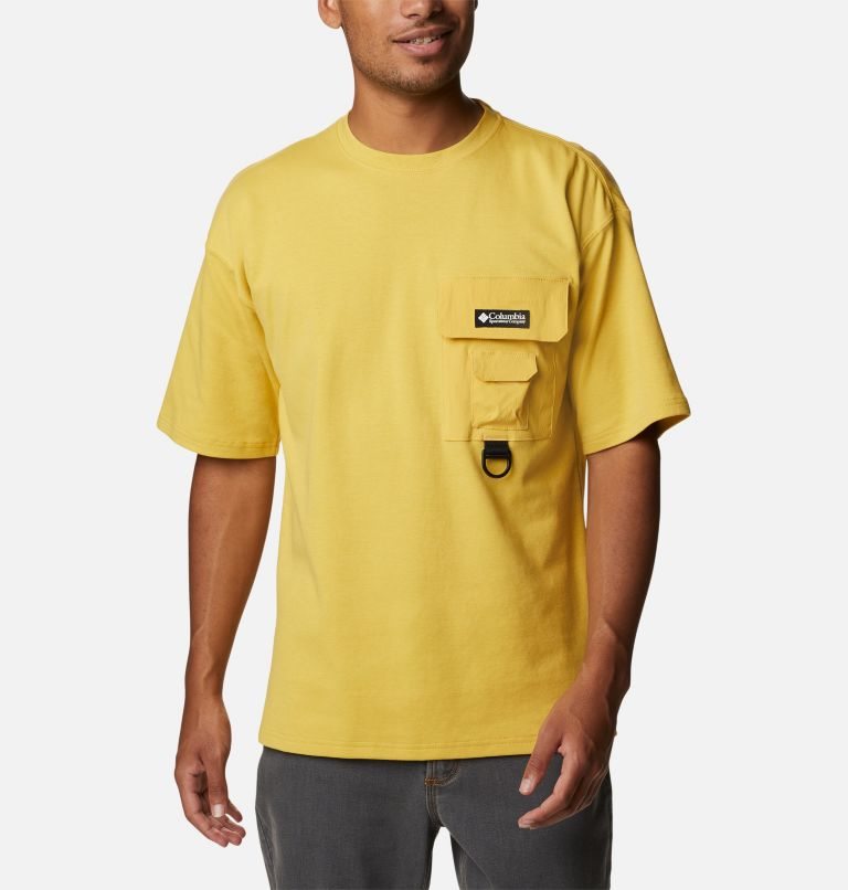 Men\'s Columbia Field Creek Double Knit Short Sleeve T Shirts Yellow | CA-O58AC