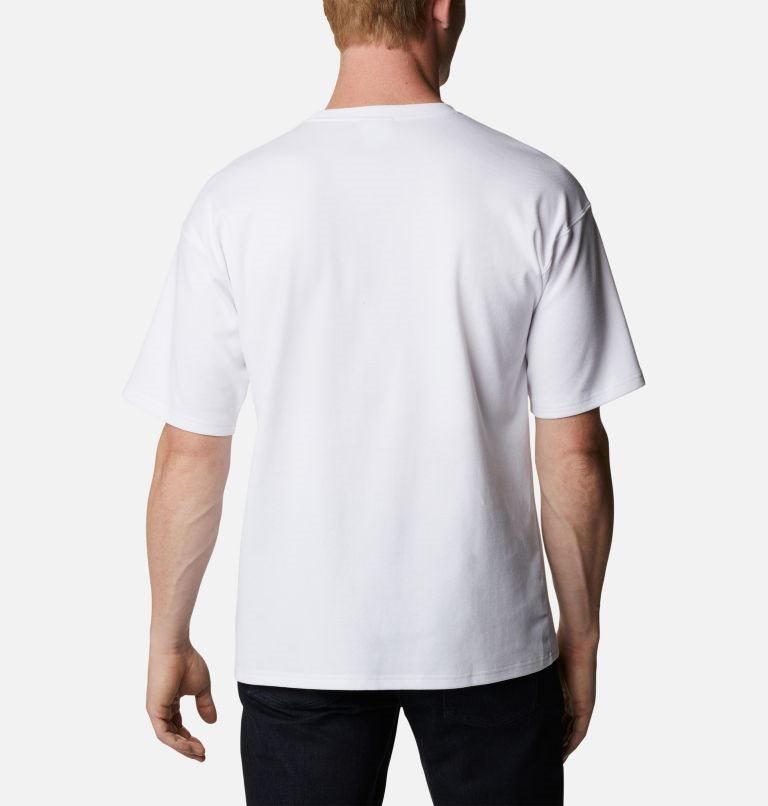 Men's Columbia Field Creek Double Knit Short Sleeve T Shirts White | CA-VL1C4