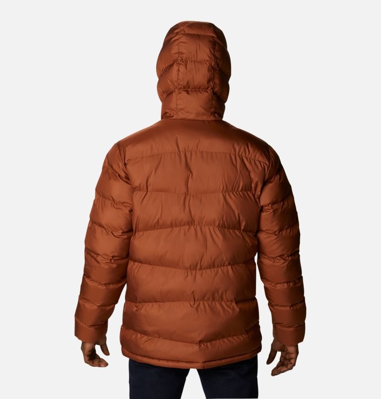 Men's Columbia Fivemile Butte Hooded Jackets Brown | CA-F8AC5
