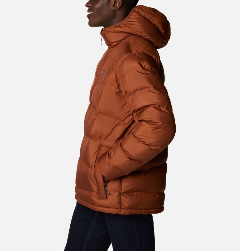 Men's Columbia Fivemile Butte Hooded Jackets Brown | CA-F8AC5