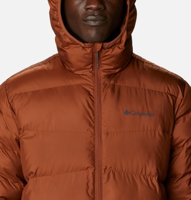 Men's Columbia Fivemile Butte Hooded Jackets Brown | CA-F8AC5