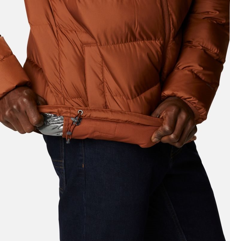 Men's Columbia Fivemile Butte Hooded Jackets Brown | CA-F8AC5
