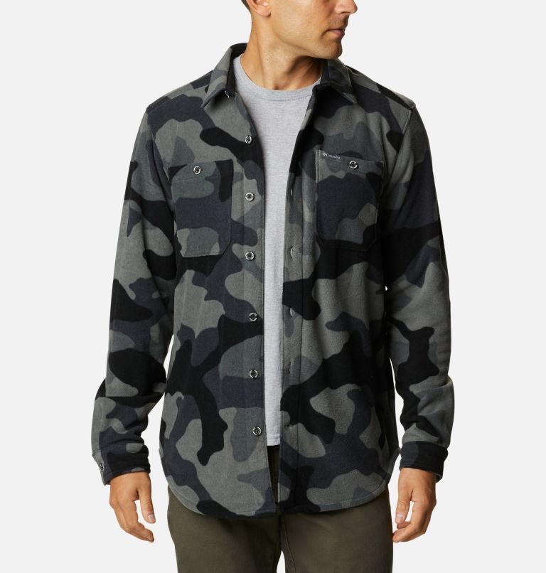 Men\'s Columbia Flare Gun Fleece Over Shirts Camo | CA-R18A6