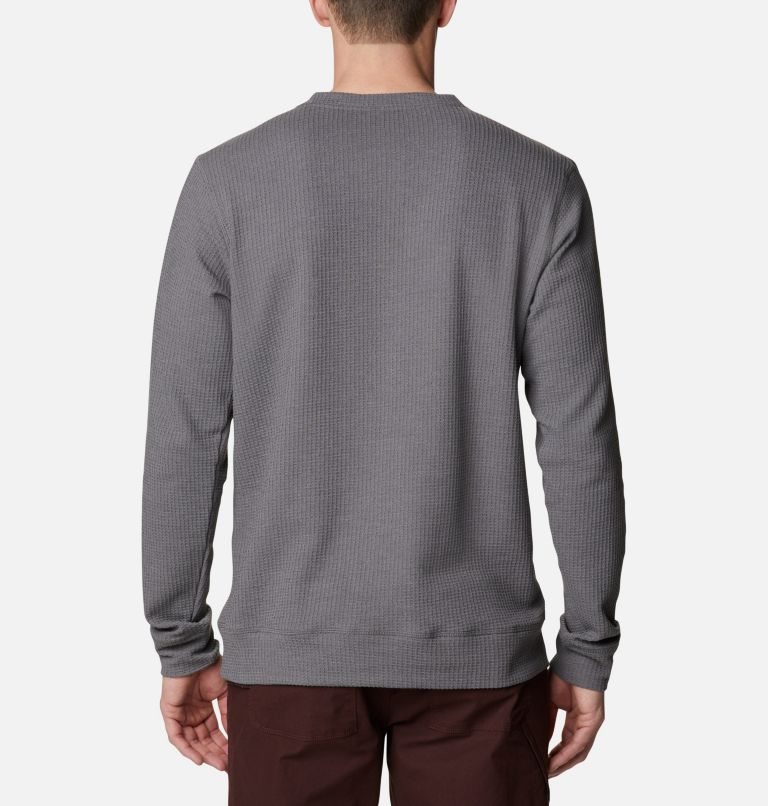 Men's Columbia Flare Gun II Waffle Henley Sweatshirts Grey | CA-HC568