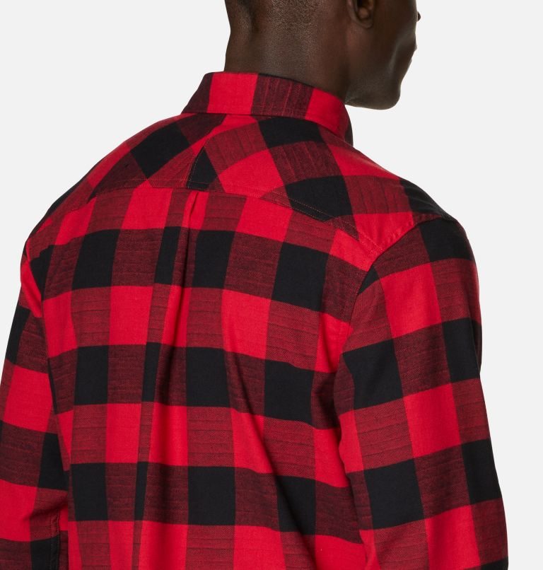 Men's Columbia Flare Gun Stretch Flannel Shirts Red | CA-DA318