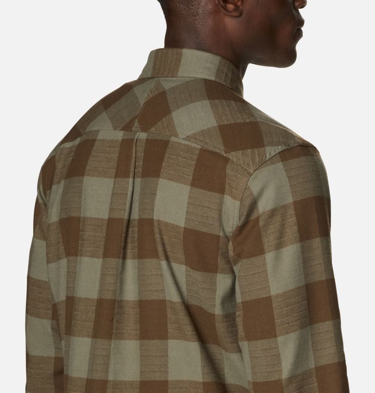 Men's Columbia Flare Gun Stretch Flannel Shirts Olive / Brown | CA-FA810