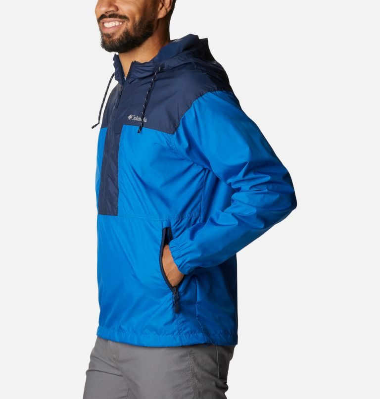 Men's Columbia Flash Challenger Anorak Jackets Blue | CA-F1C0A