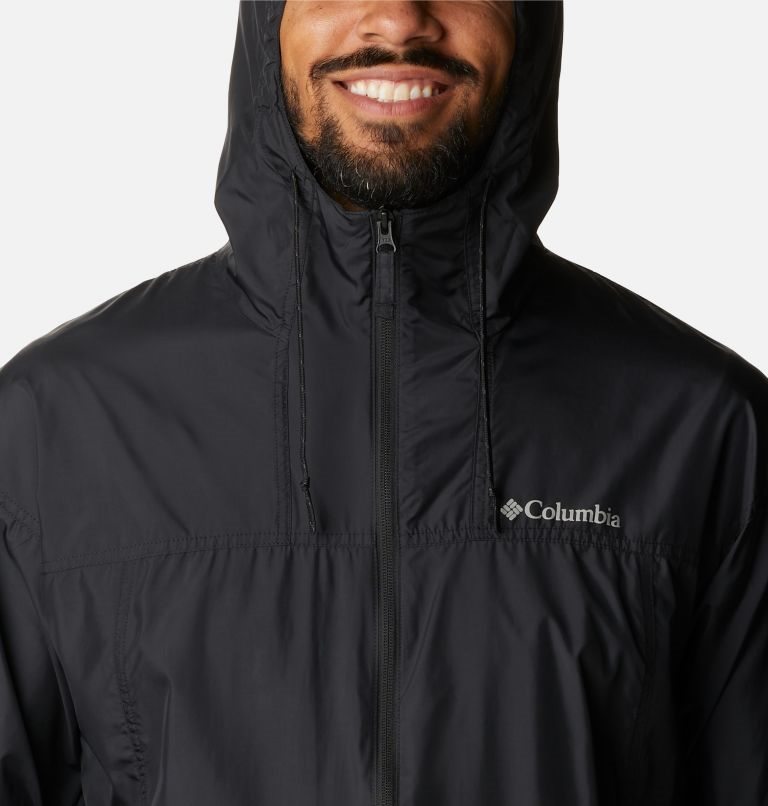 Men's Columbia Flash Challenger Windbreaker Jackets Black | CA-B568A