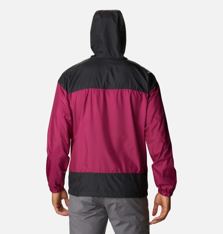 Men's Columbia Flash Challenger Windbreaker Jackets Fuchsia | CA-ECL10