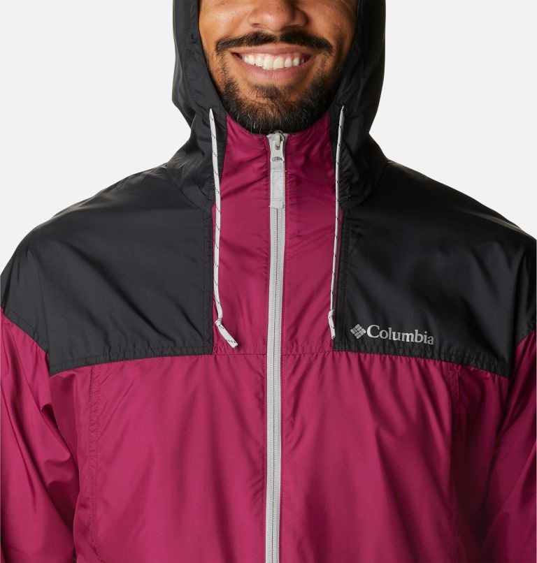 Men's Columbia Flash Challenger Windbreaker Jackets Fuchsia | CA-ECL10