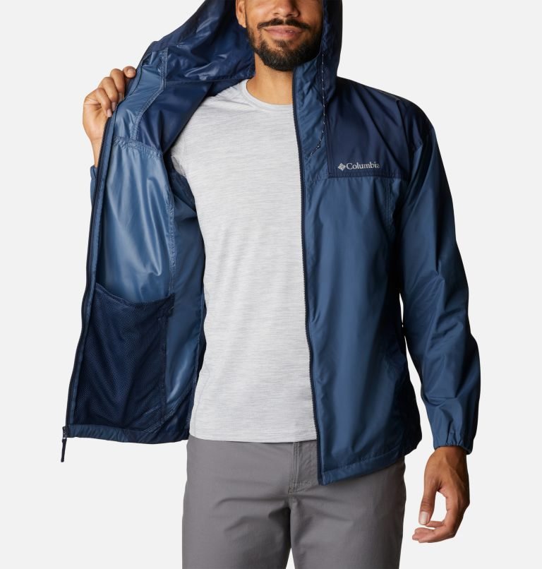 Men's Columbia Flash Challenger Windbreaker Jackets Navy | CA-O31C4