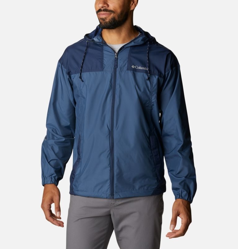 Men's Columbia Flash Challenger Windbreaker Jackets Navy | CA-O31C4