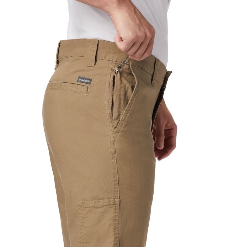 Men's Columbia Flex ROC Pants Brown | CA-G835A