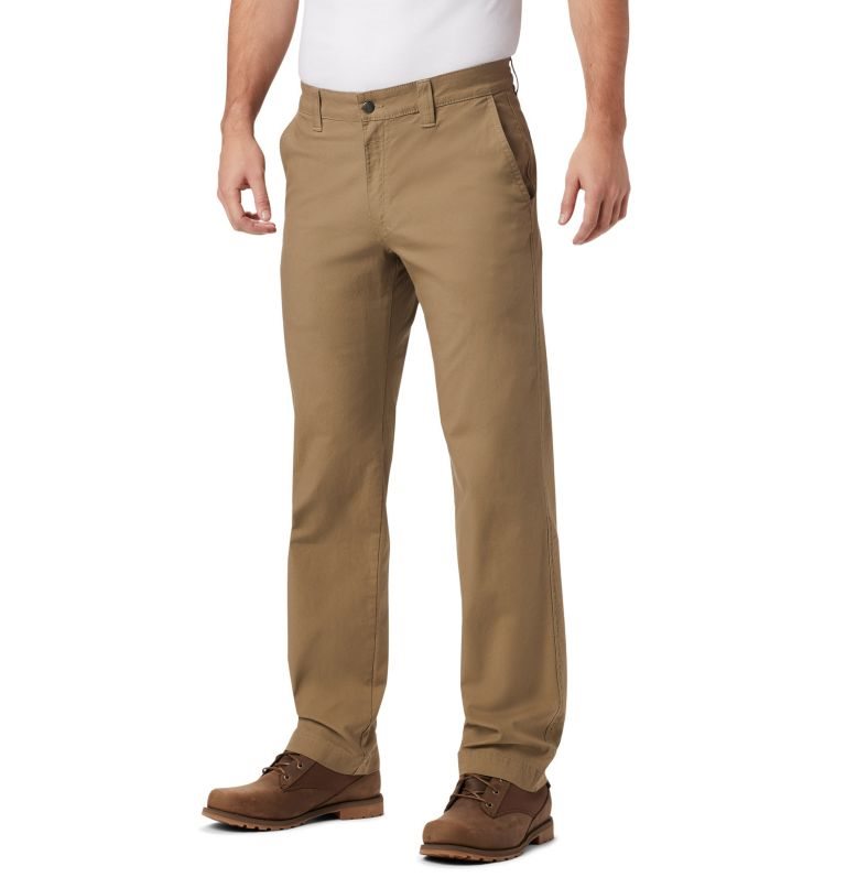 Men\'s Columbia Flex ROC Pants Brown | CA-G835A
